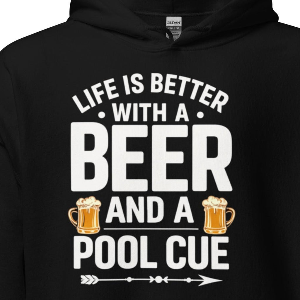 Close-up of the Cozy Pool Cue Hoodie print by 7 Stage Streetwear