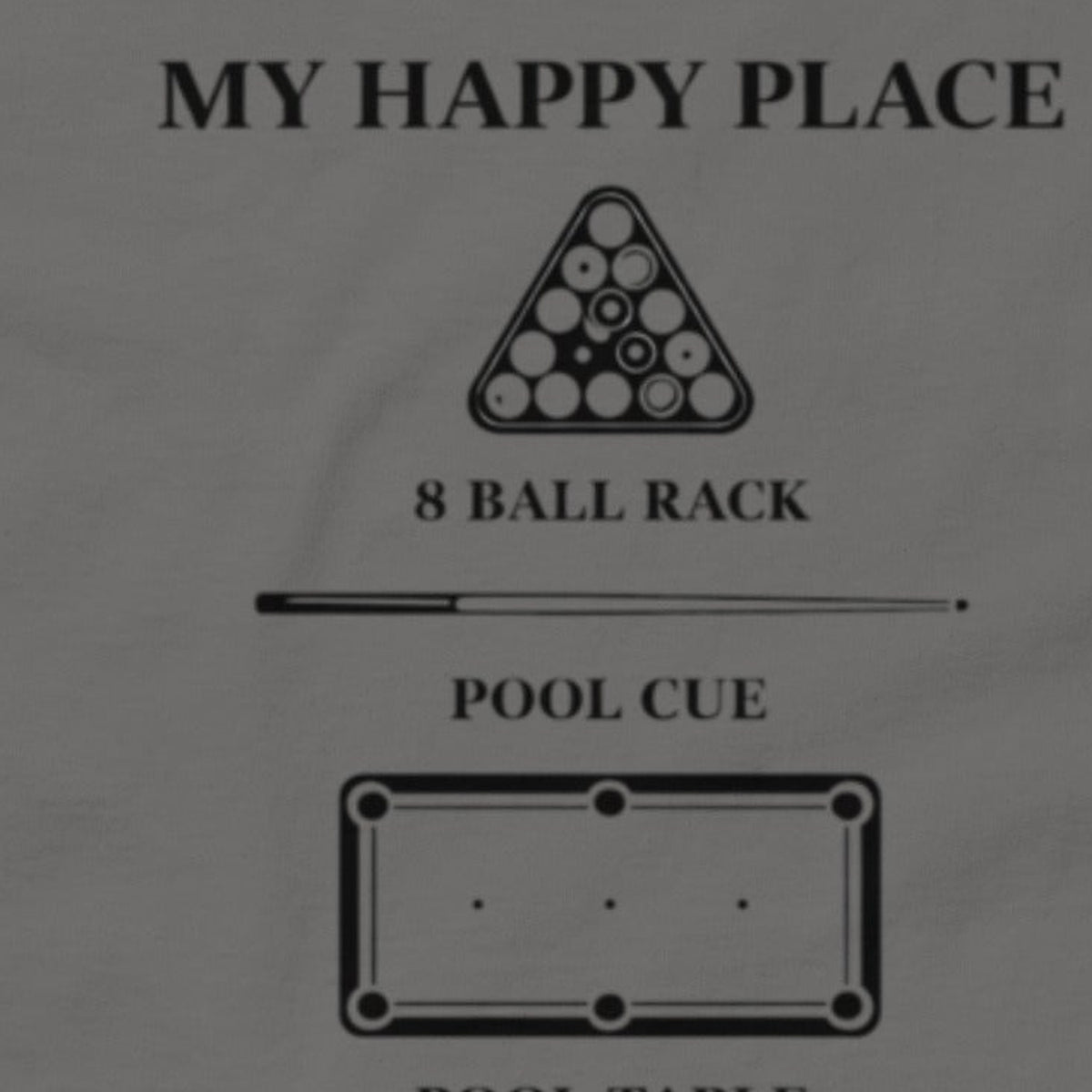 Close-up of the My Happy Place Tee print by 7 Stage Streetwear