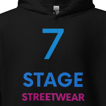 Close-up of the 7 Stage Streetwear Hoodie print by 7 Stage Streetwear