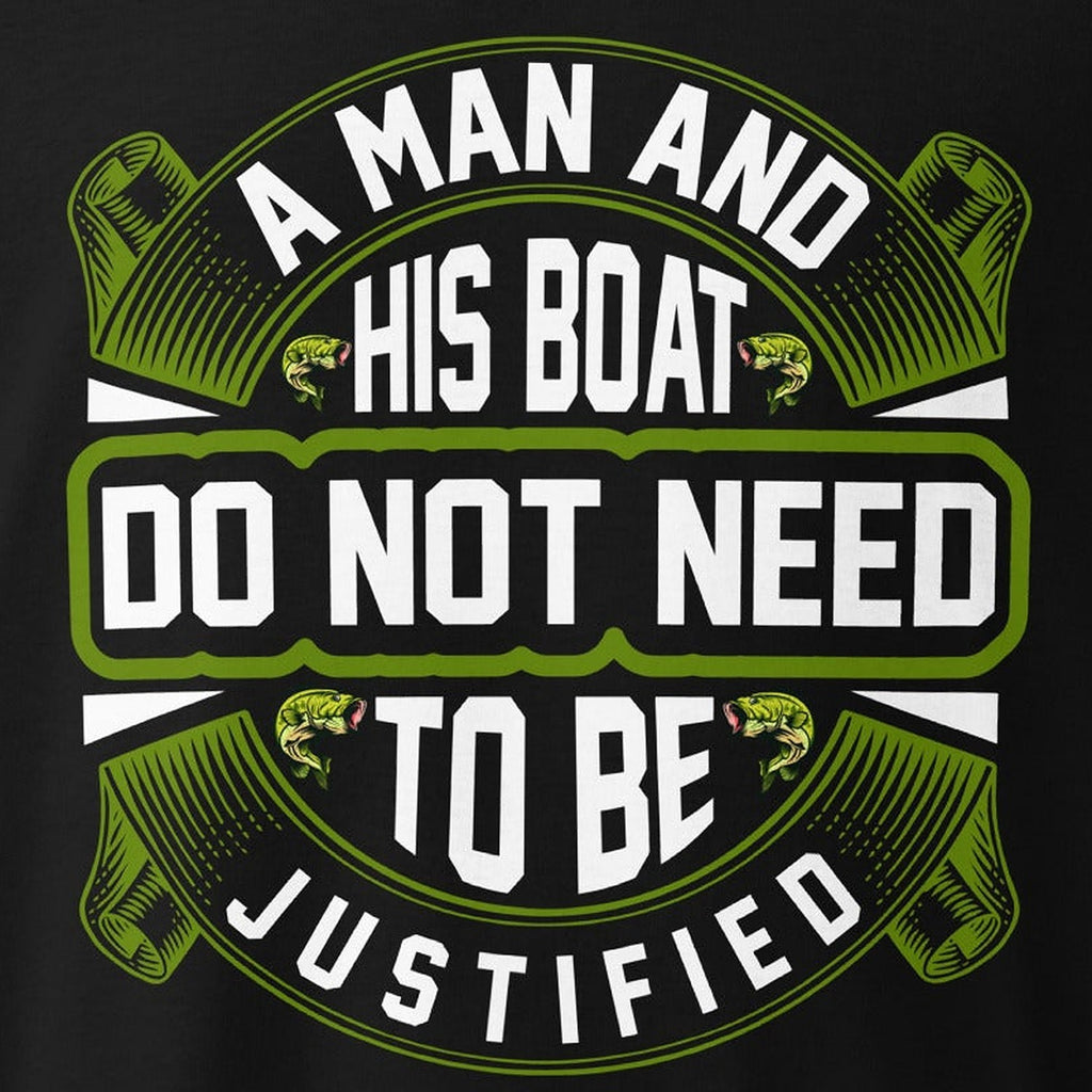 Close-up of the A Man and His Boat Graphic Tee print by 7 Stage Streetwear