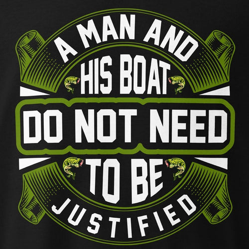 Close-up of the A Man and His Boat Graphic Tee print by 7 Stage Streetwear