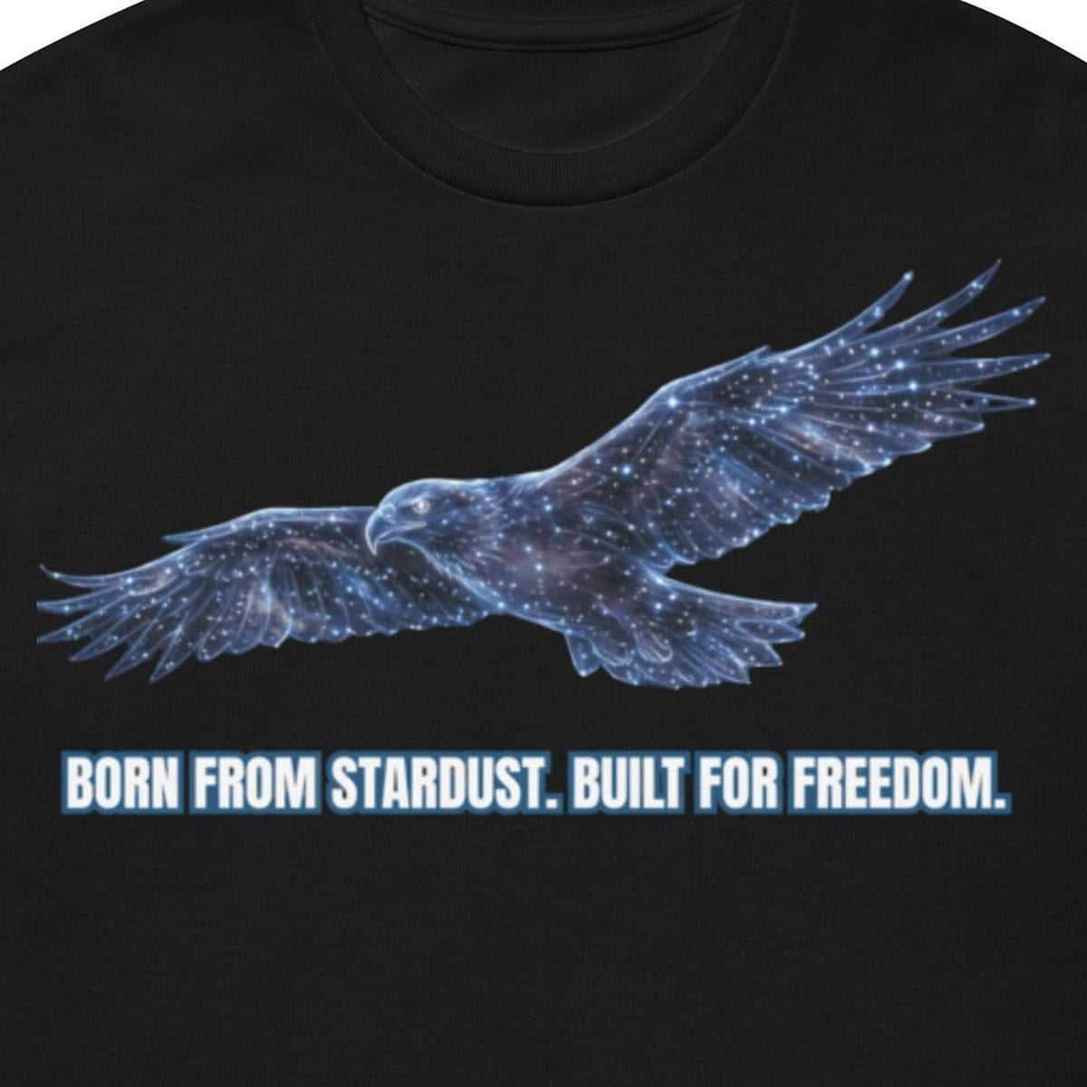 Close-up of the Eagle Constellation T-Shirt print by 7 Stage Streetwear