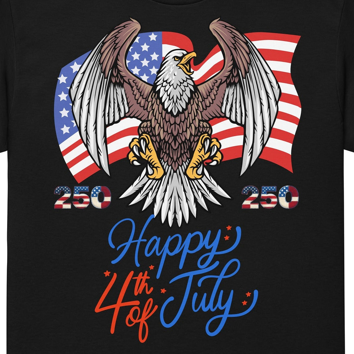 Close-up of the Eagle 4th of July T-Shirt print by 7 Stage Streetwear