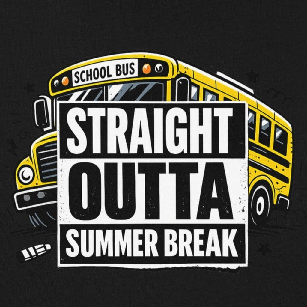 Close-up of the Kids Summer Break T-Shirt print by 7 Stage Streetwear