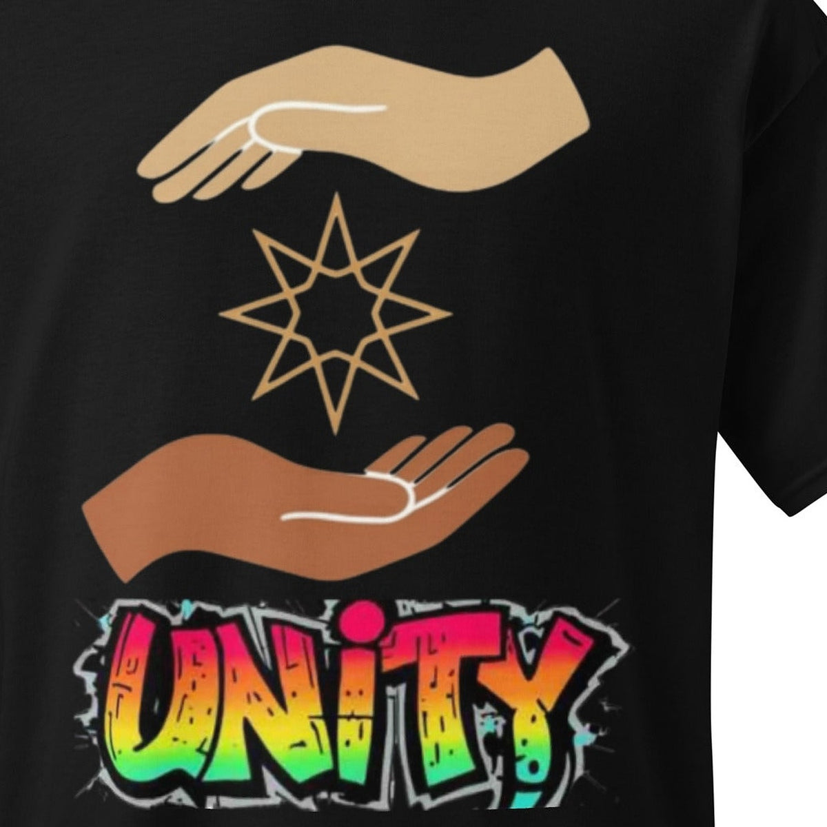 Close-up of the Unity Graphic Tee print by 7 Stage Streetwear