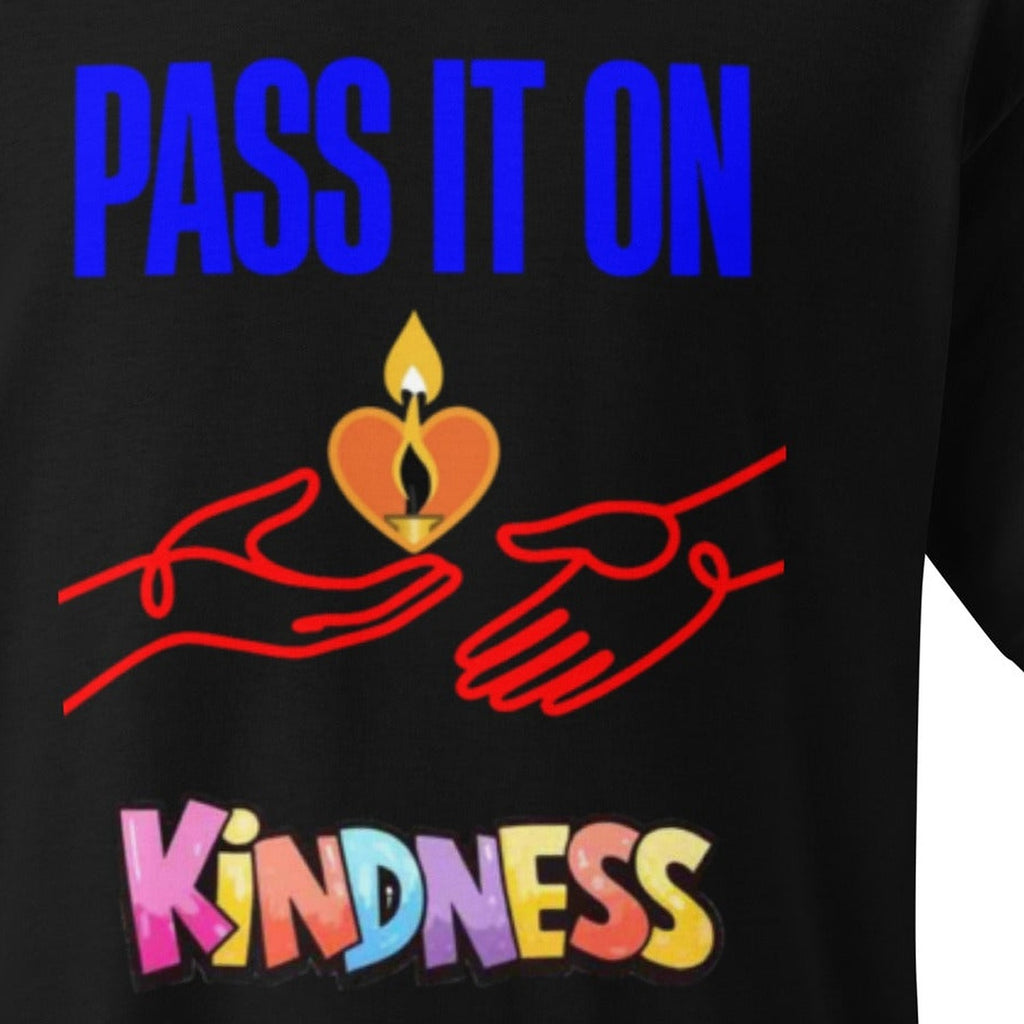 Close-up of the Pass It On Graphic Tee print by 7 Stage Streetwear