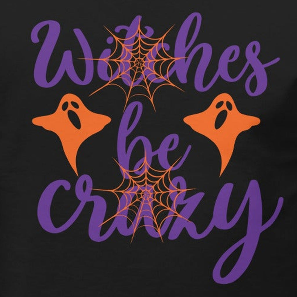 Close-up of the Witches Be Crazy Graphic Tee print by 7 Stage Streetwear