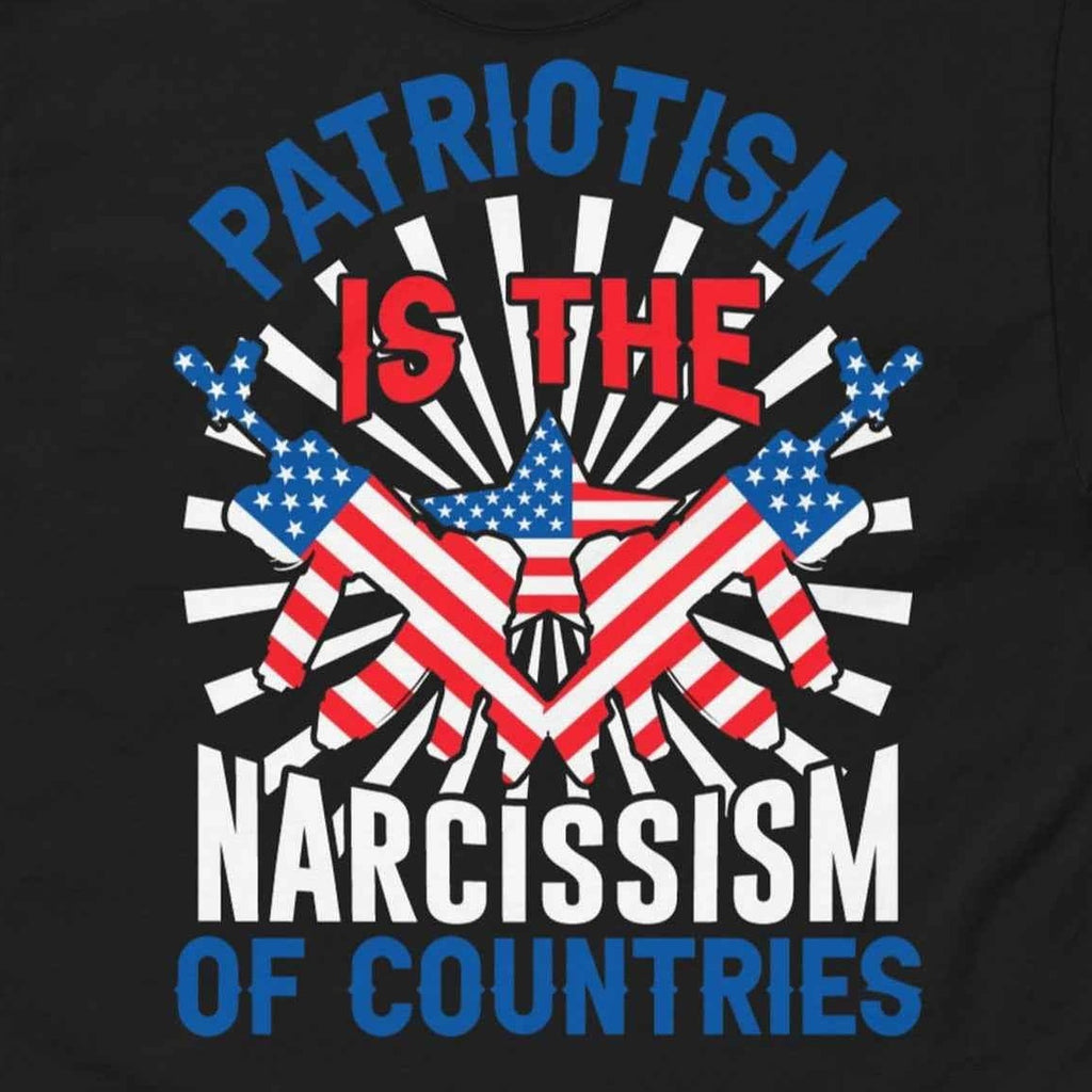 Close-up of the Narcissism of Countries Tee print by 7 Stage Streetwear