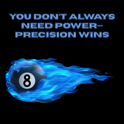 Precision Wins billiards graphic tee