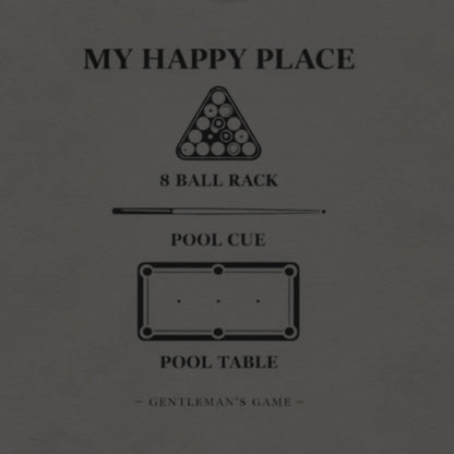 My Happy Place pool player graphic tee