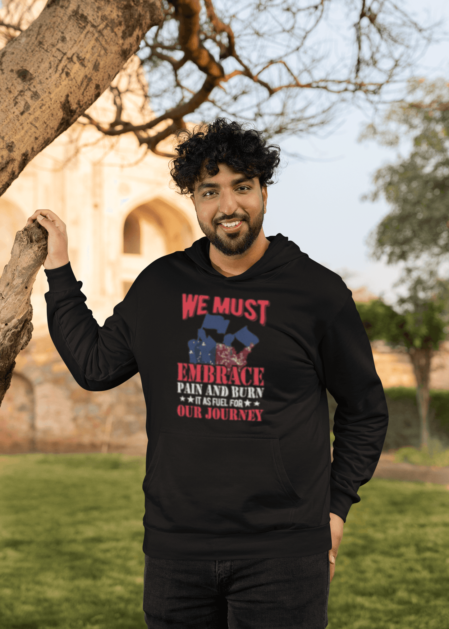 Embrace Pain motivational hoodie