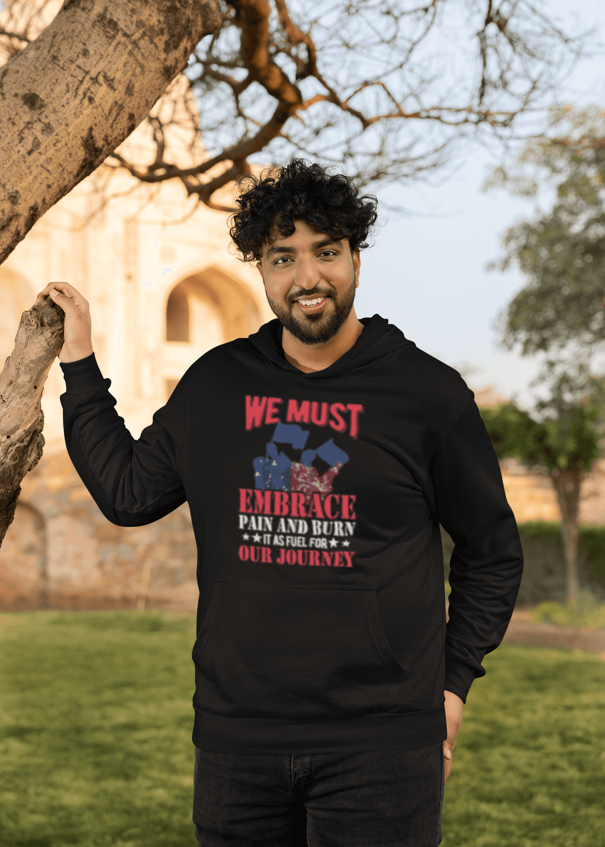 Embrace Pain motivational hoodie