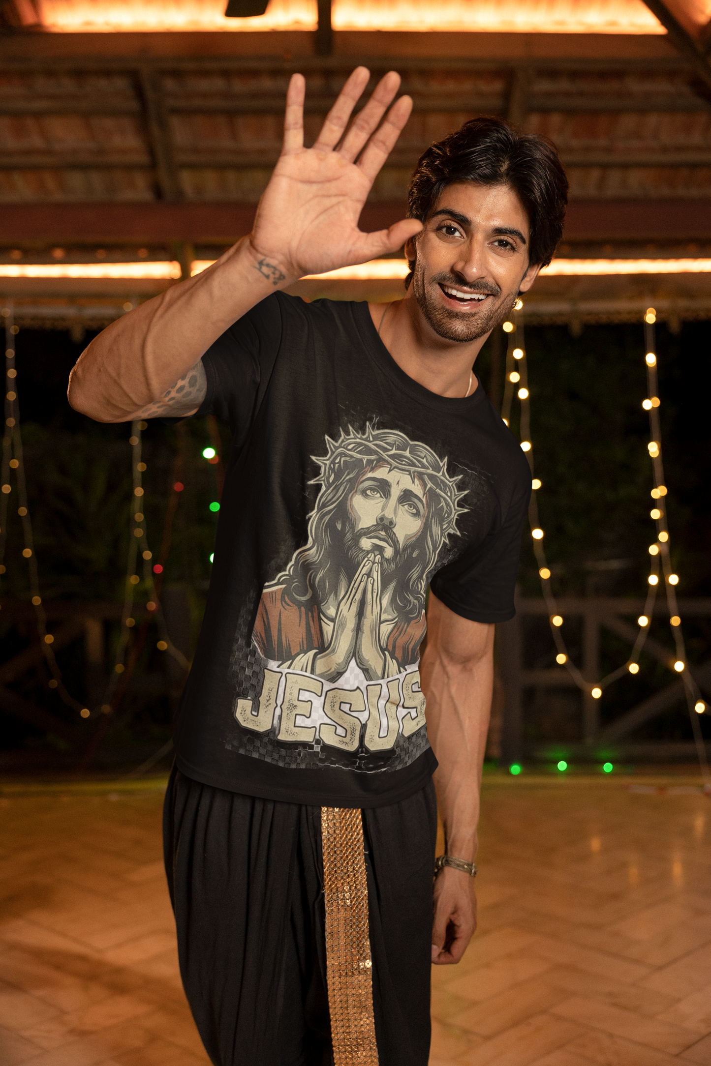 Jesus Praying Graphic T-shirt/7 Stage Streetwear