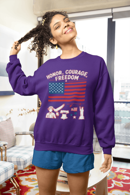 Honor Courage Freedom patriotic graphic tee