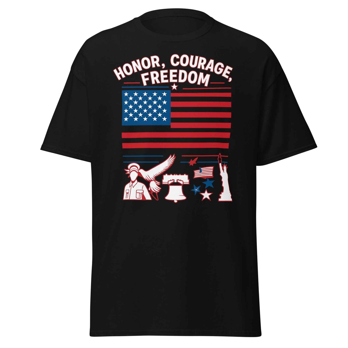 Honor Courage Freedom Streetwear T-Shirt for the Brave and Bold - 7 Stage Streetwear