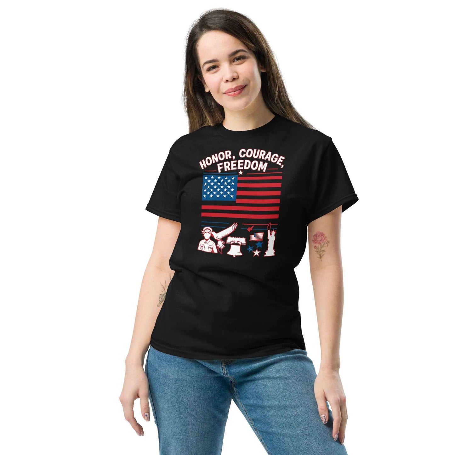 Honor Courage Freedom Streetwear T-Shirt for the Brave and Bold - 7 Stage Streetwear