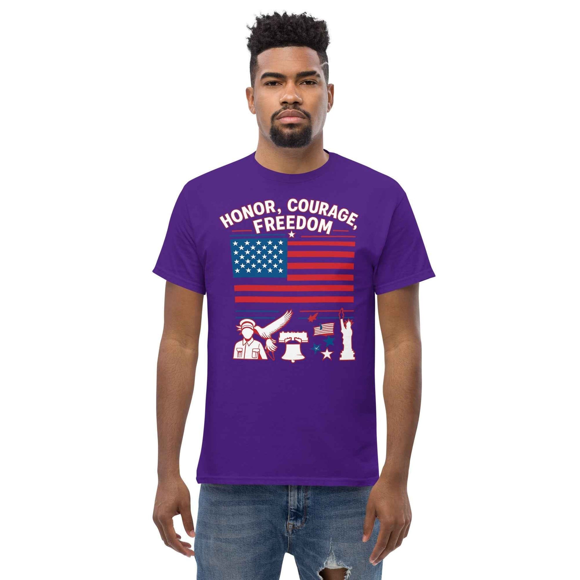 Honor Courage Freedom Streetwear T-Shirt for the Brave and Bold - 7 Stage Streetwear