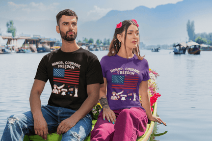 Honor Courage Freedom patriotic graphic tee