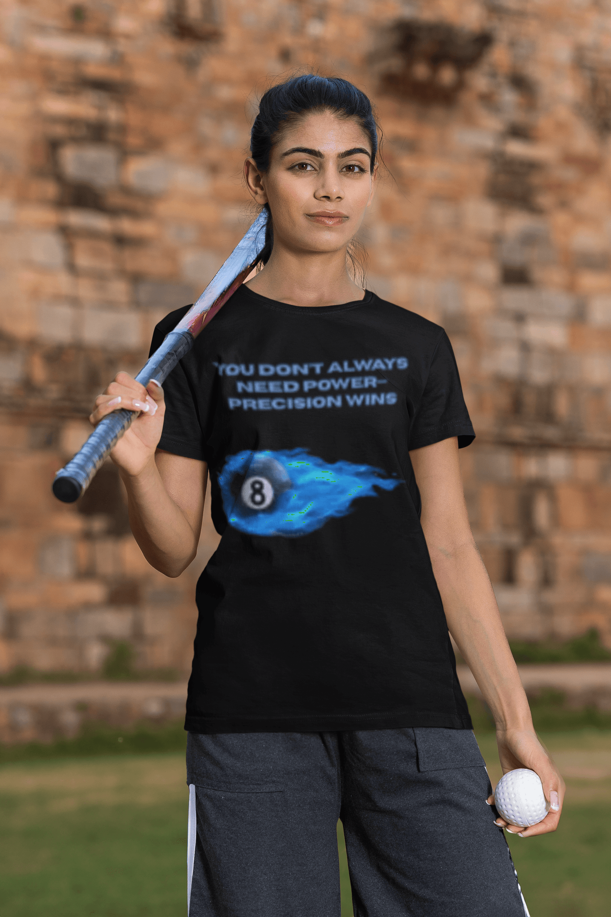 Precision Wins billiards graphic tee