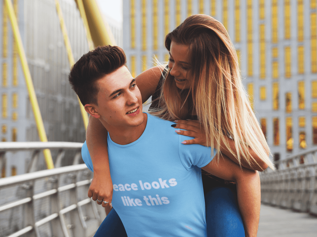 Peace positive message graphic t-shirt