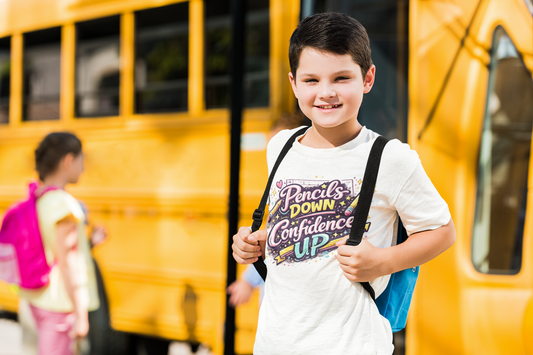Pencils Down Confidence Up Kids T-Shirt by 7 Stage Streetwear