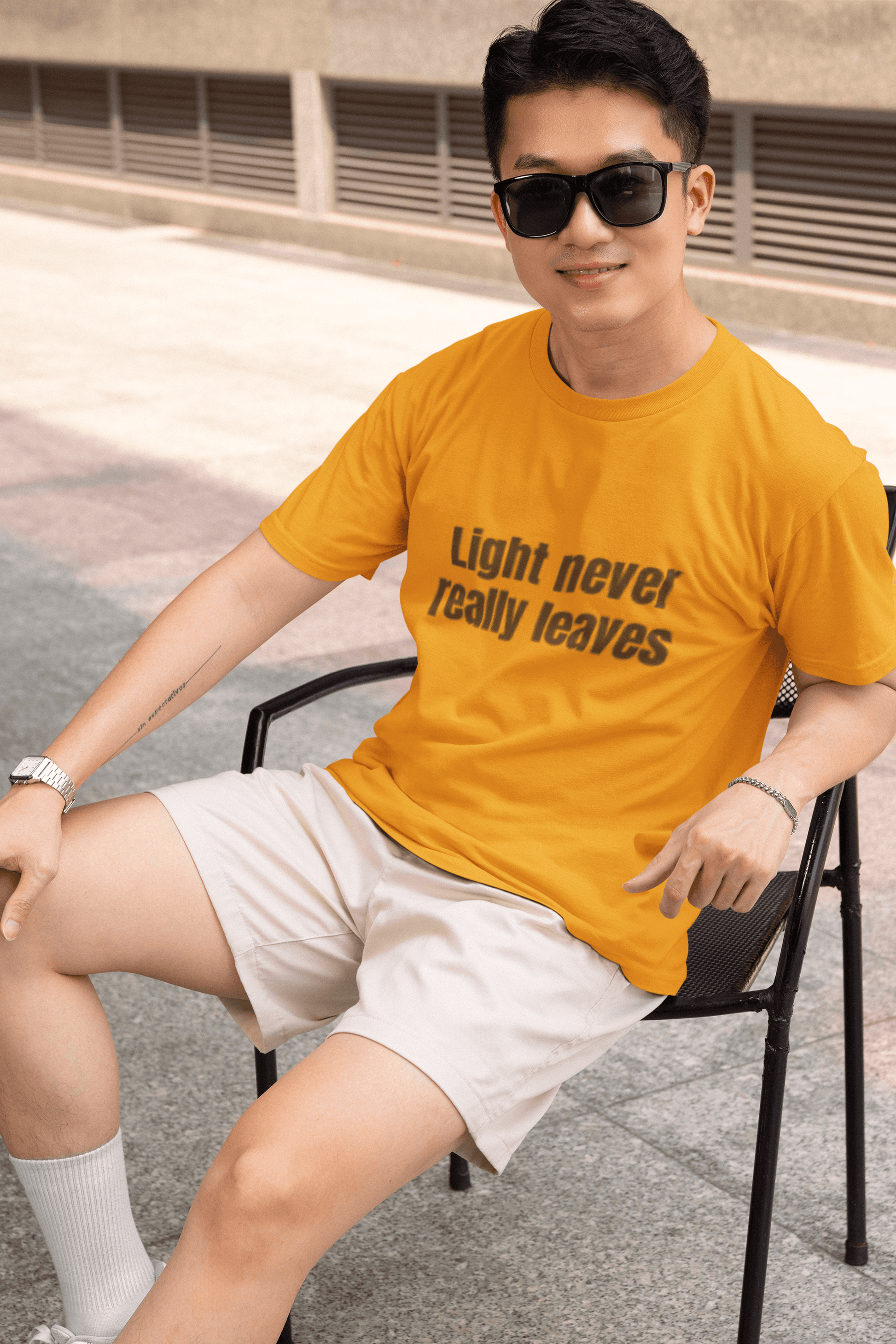 Light Never Leaves inspirational graphic tee