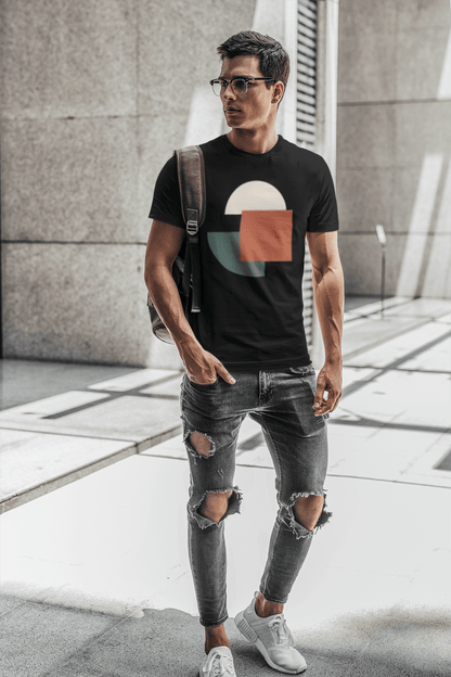 Geometric streetwear graphic tee