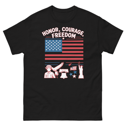 Honor Courage Freedom patriotic graphic tee
