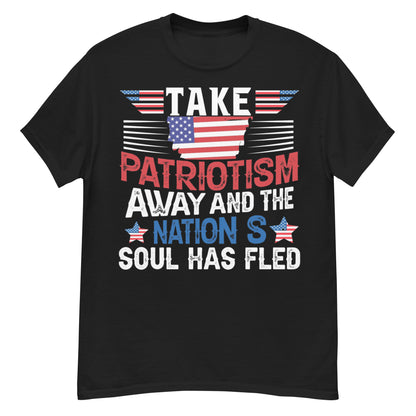 Patriotism Away patriotic graphic tee