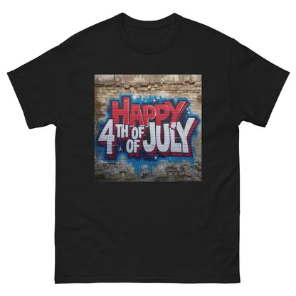 Happy 4th July with stone background T-shirt / 7 Stage Streetwear