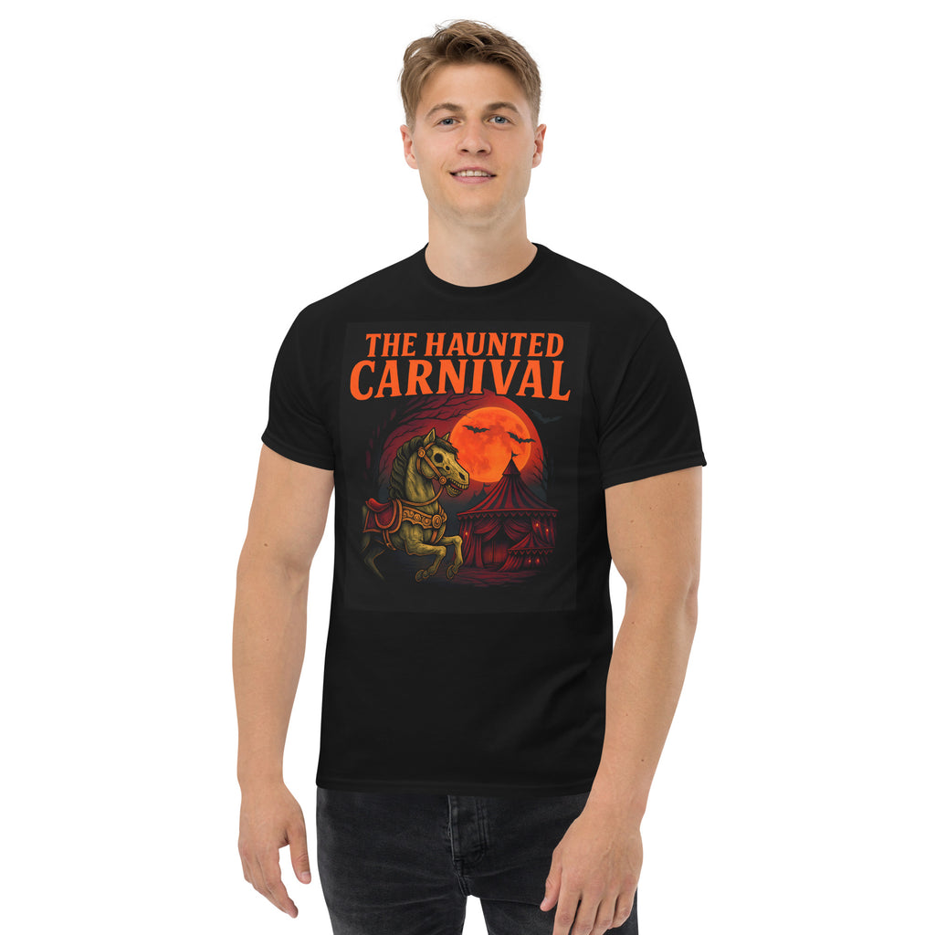 Haunted Carnival horror graphic tee by 7 Stage Streetwear, front view