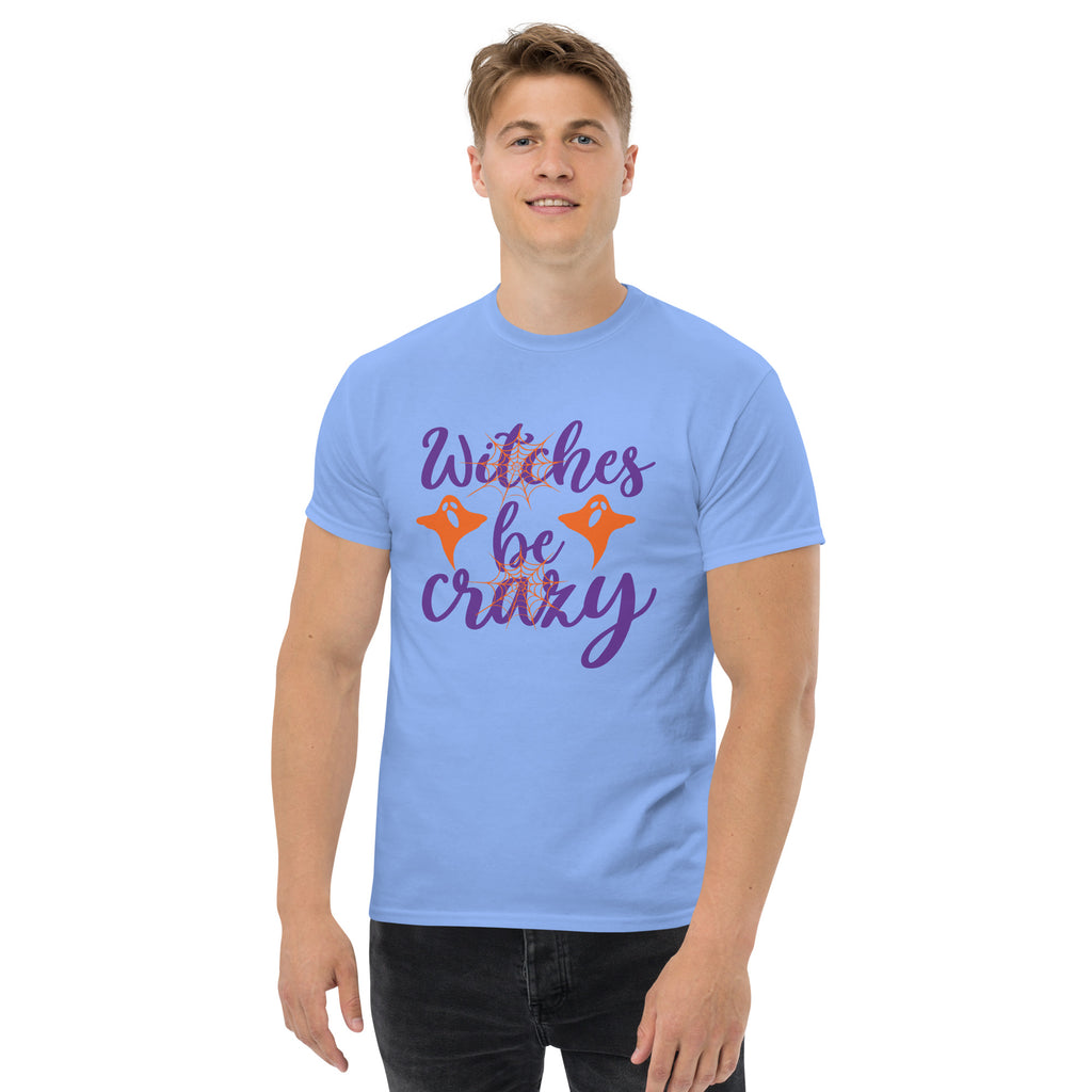 Witches Be Crazy Graphic Tee in blue — front view