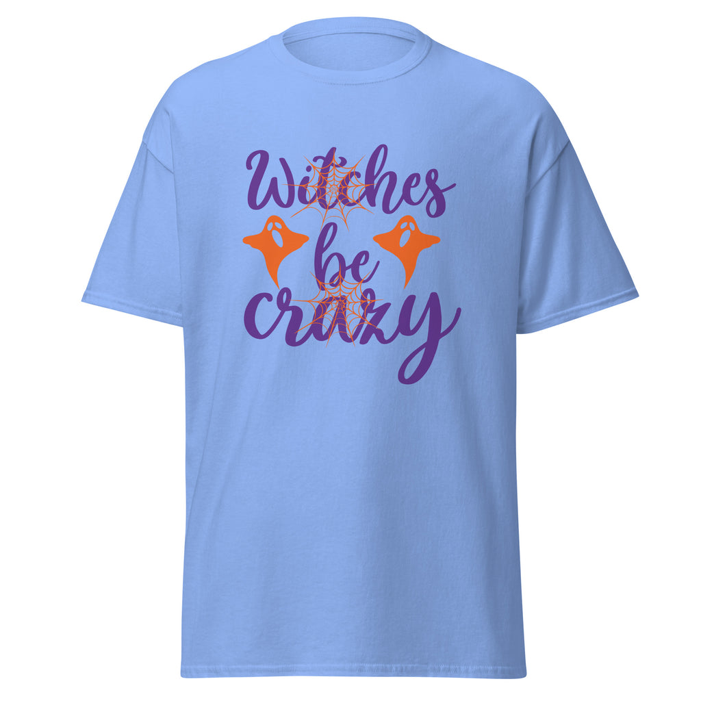 Witches Be Crazy Graphic Tee in blue — front view