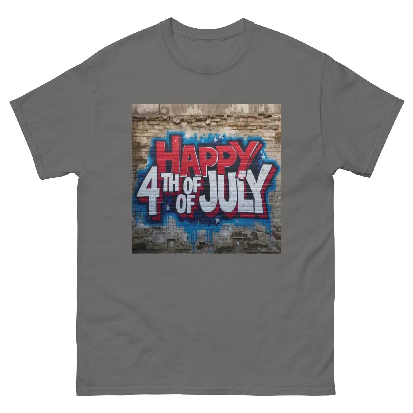 Happy 4th July with stone background T-shirt / 7 Stage Streetwear