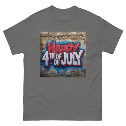 Happy 4th July with stone background T-shirt / 7 Stage Streetwear
