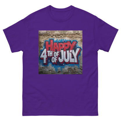 Happy 4th July with stone background T-shirt / 7 Stage Streetwear