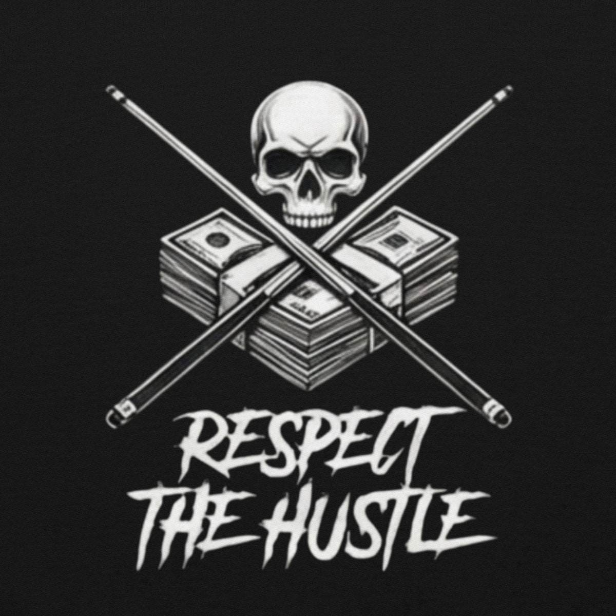 Respect The Hustle motivational hoodie in black (2)