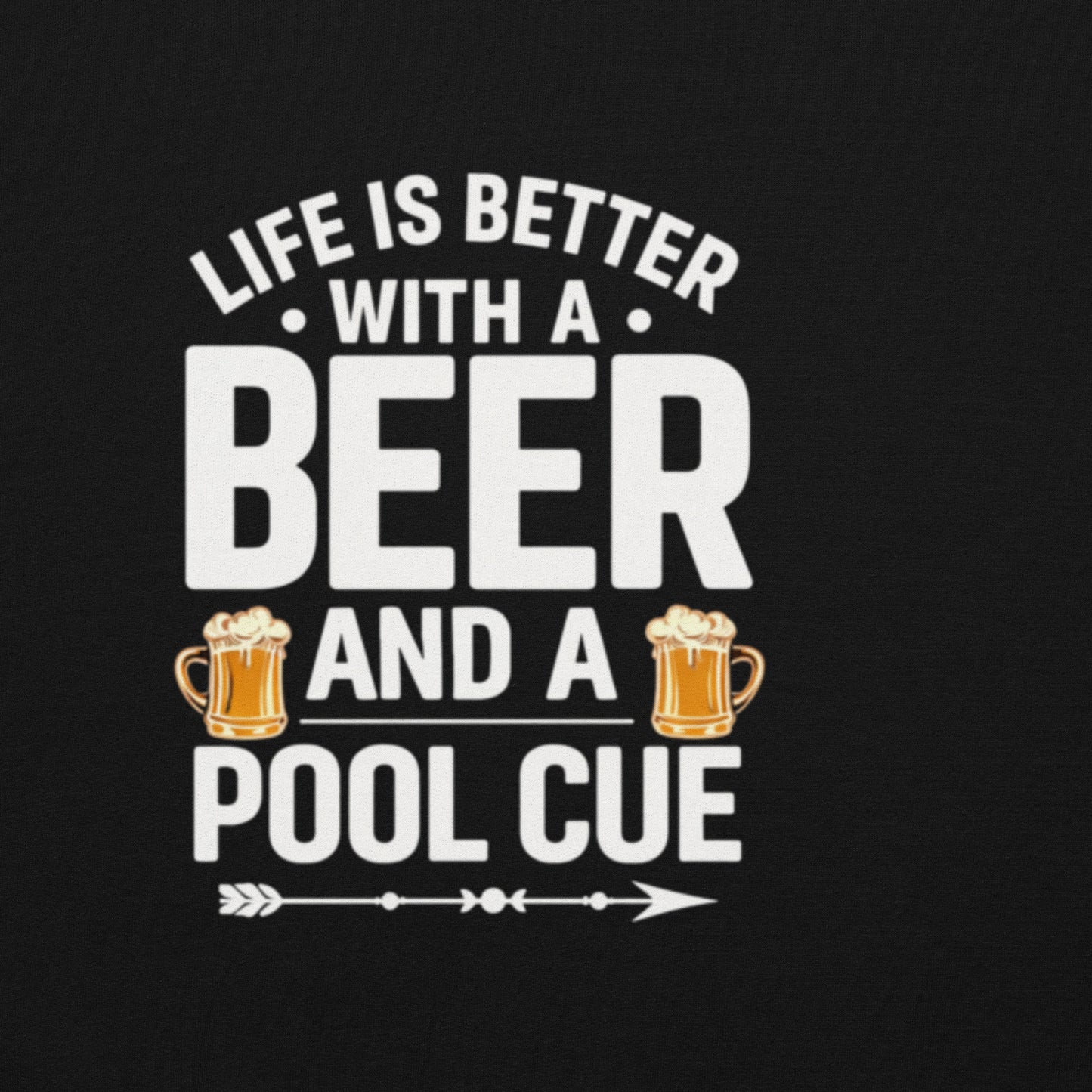 Pool Cue and Beer funny billiards hoodie