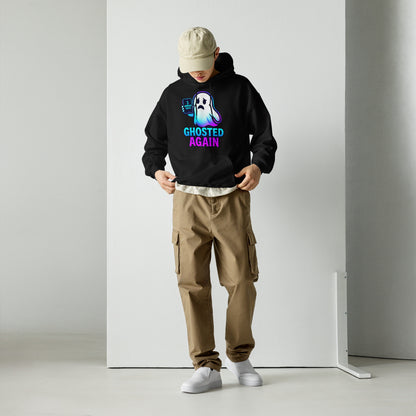 Person wearing a black hoodie with a tiger design, beige cap, and brown cargo pants on a white background