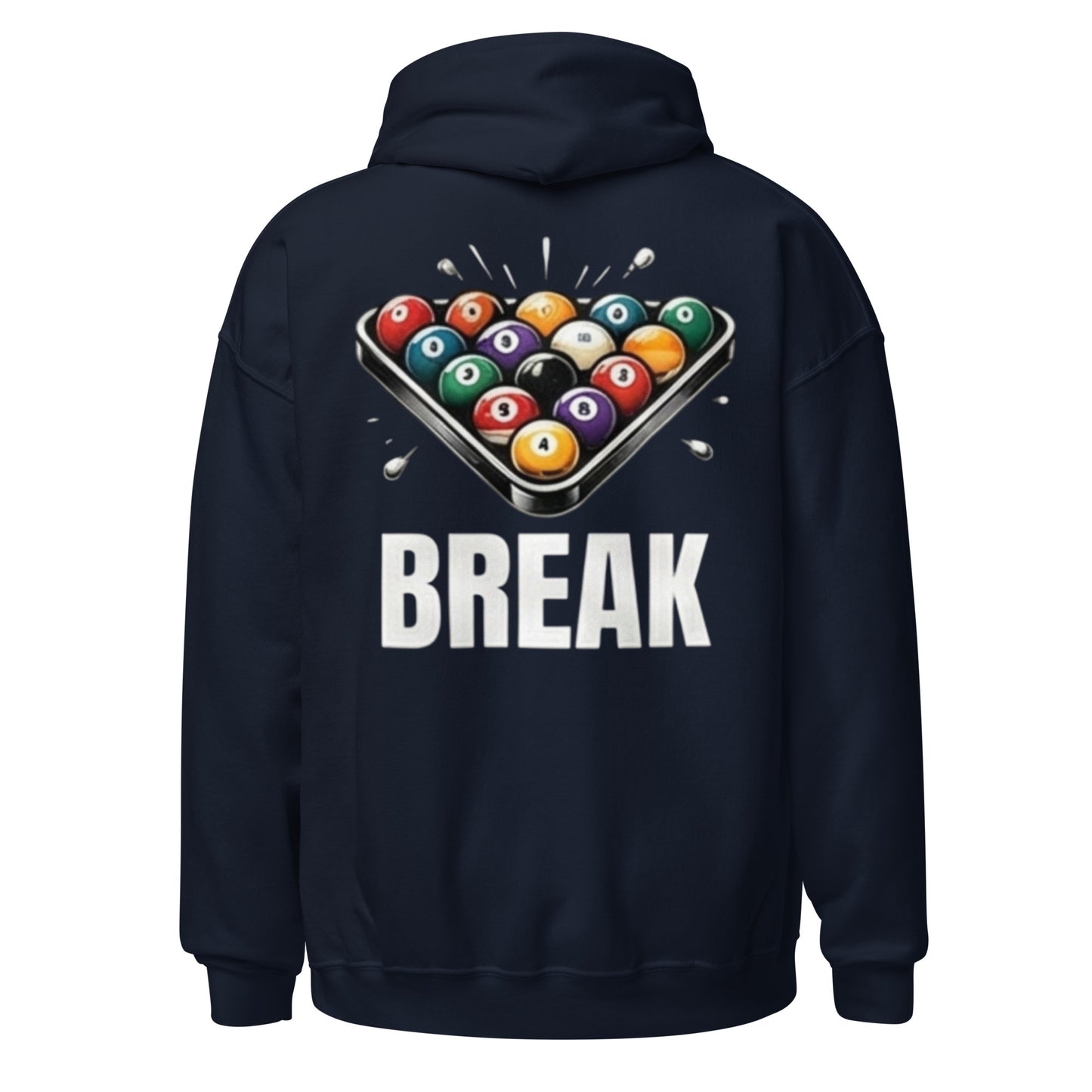 Break the Rack billiards graphic hoodie