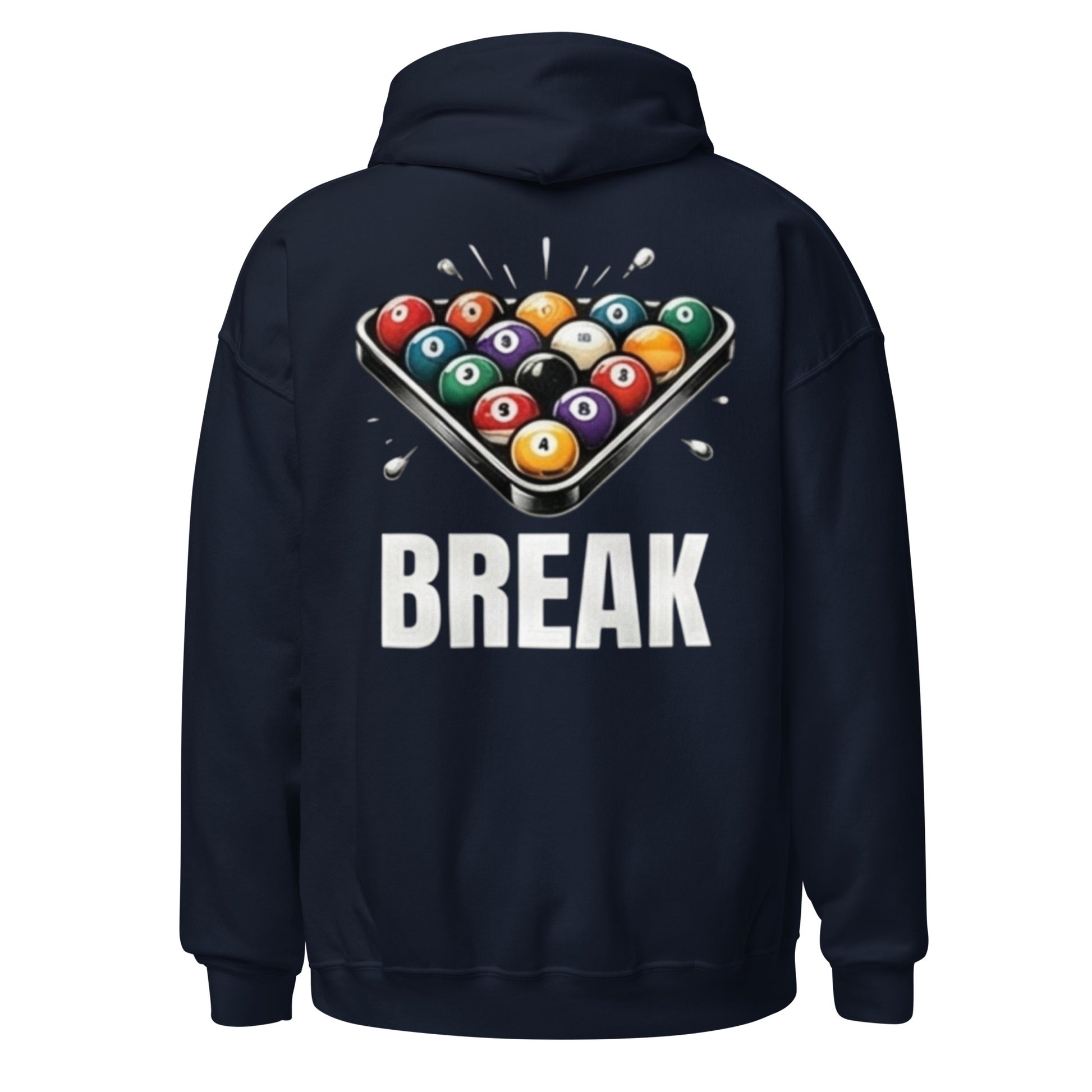 Break the Rack billiards graphic hoodie