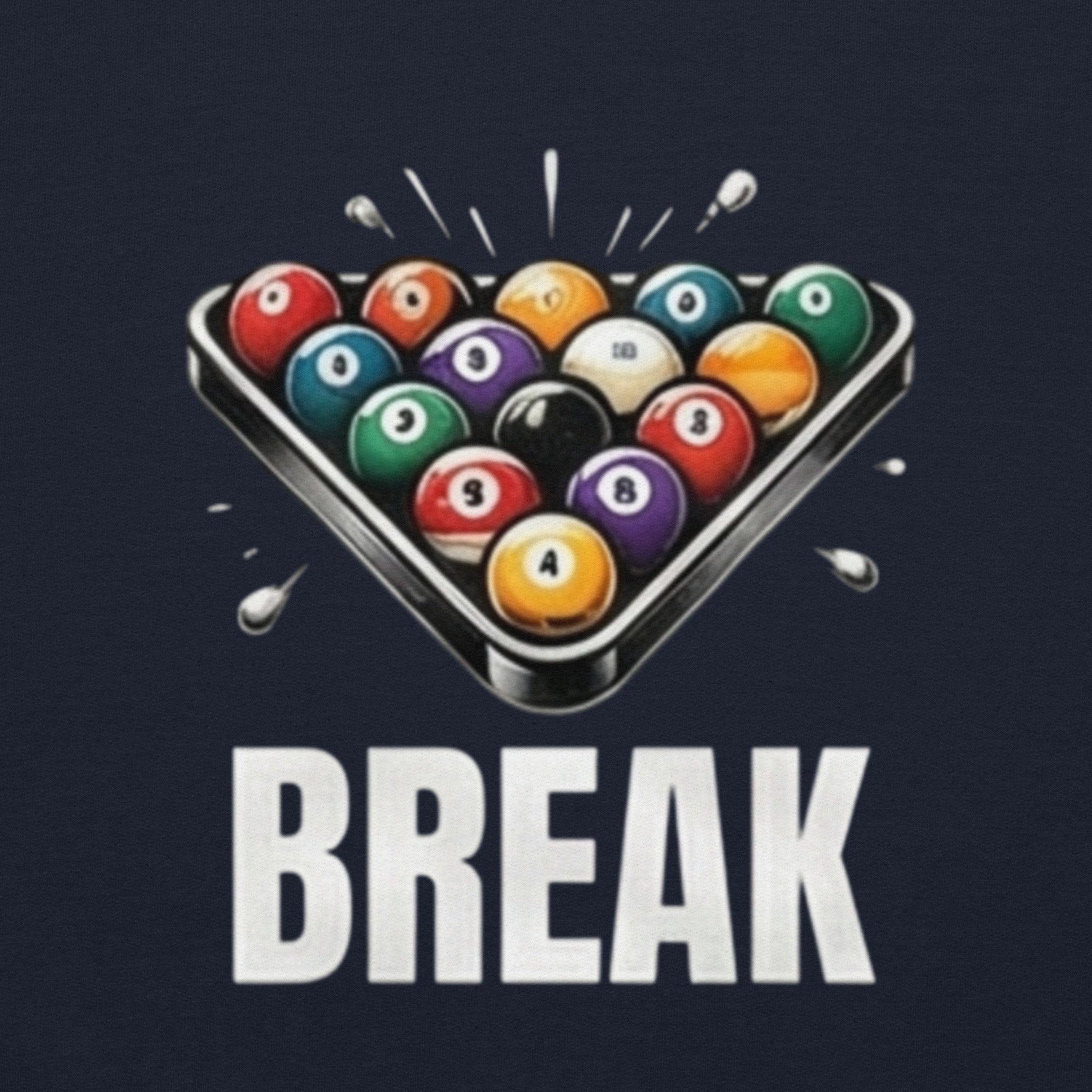 Break the Rack billiards graphic hoodie