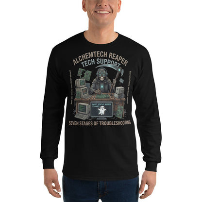 Reaper Tech Support Long Sleeve Shirt long sleeve tee in black — front view