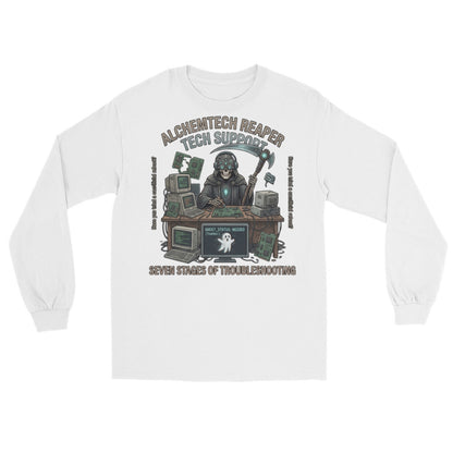 Reaper Tech Support Long Sleeve Shirt long sleeve tee in white — front view