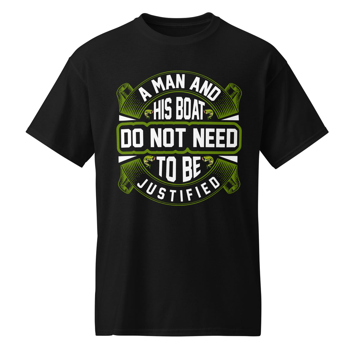 A Man and His Boat graphic t-shirt in black