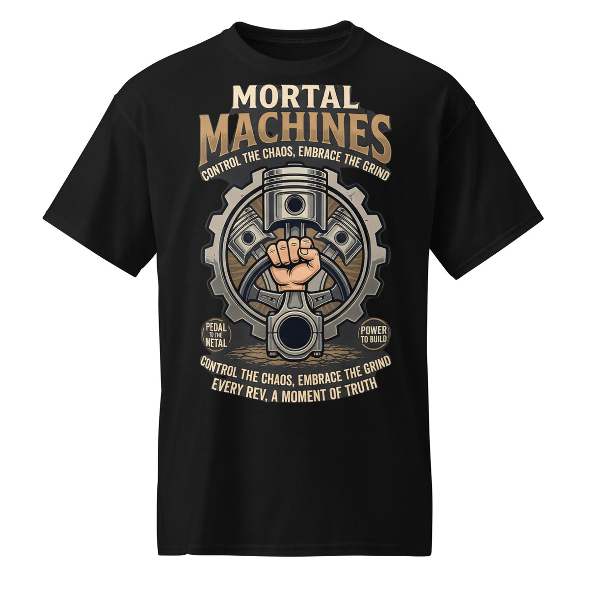Embrace the Grind motivational graphic t-shirt in black