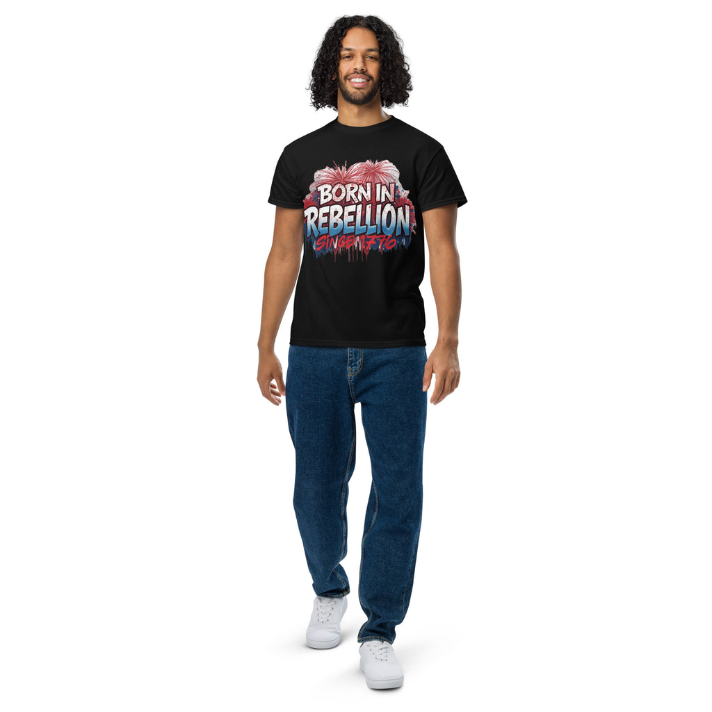 Born in Rebellion graphic t-shirt in black