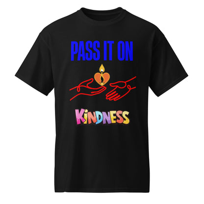 Pass It On positive message graphic t-shirt in black