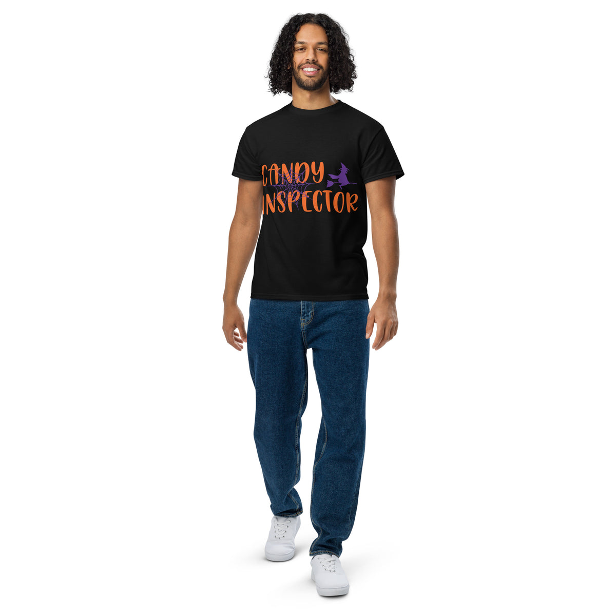 Candy Inspector Graphic Tee in black — front view