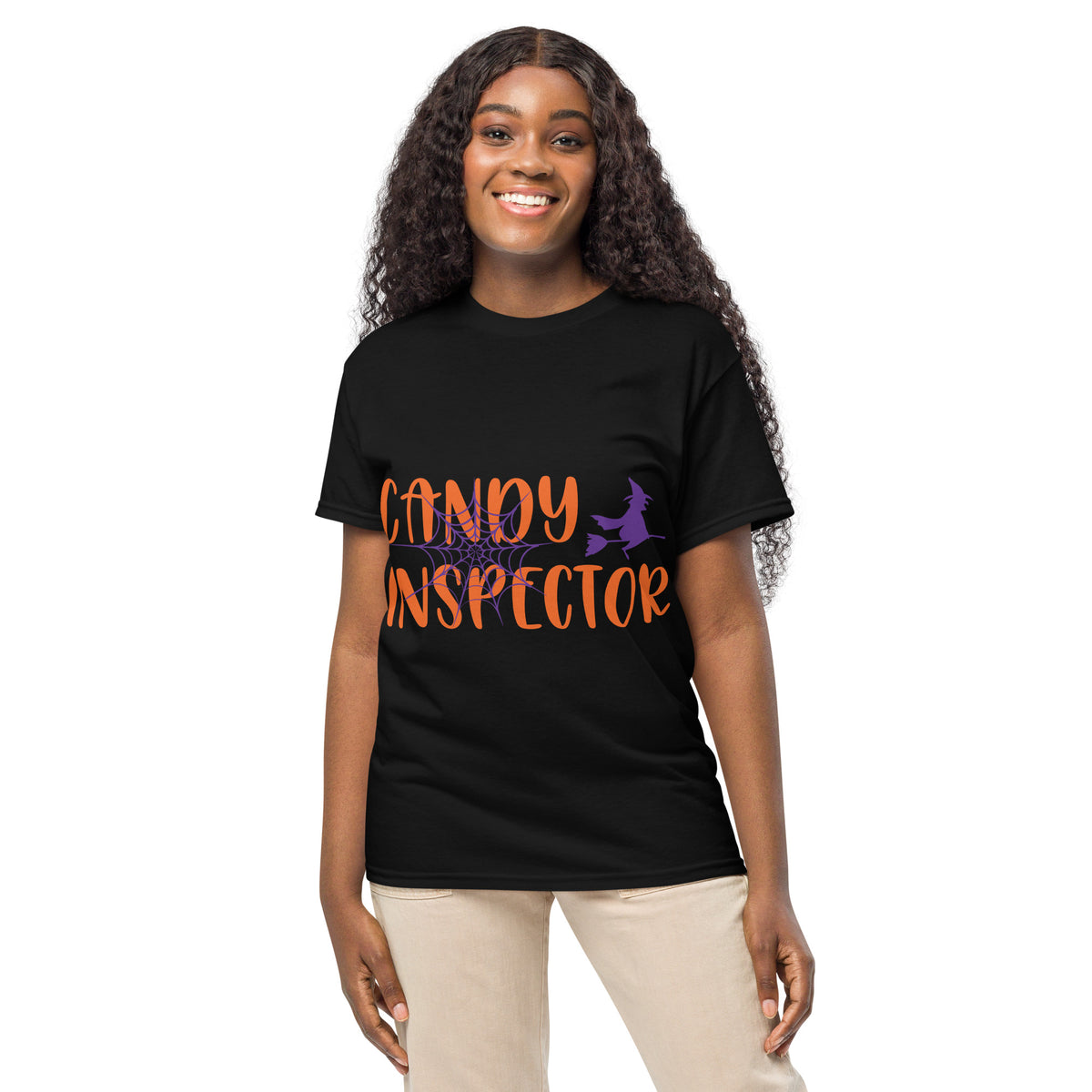 Candy Inspector Graphic Tee in black — front view
